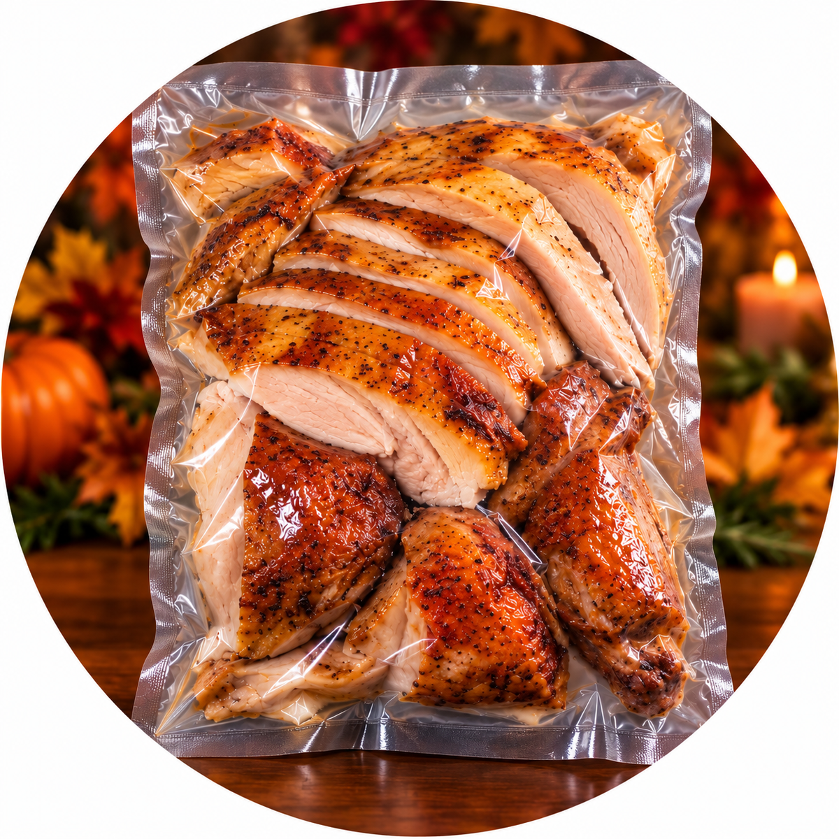Turkey Anytime (Fried, Frozen Whole Carved Turkey)